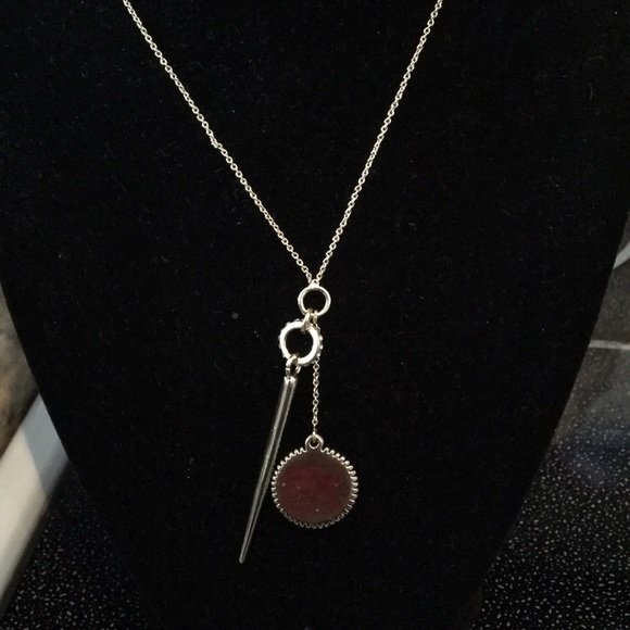 New Rachel Roy Long Pendant LOVE Gold Pave Crystal - Picture 2 of 4